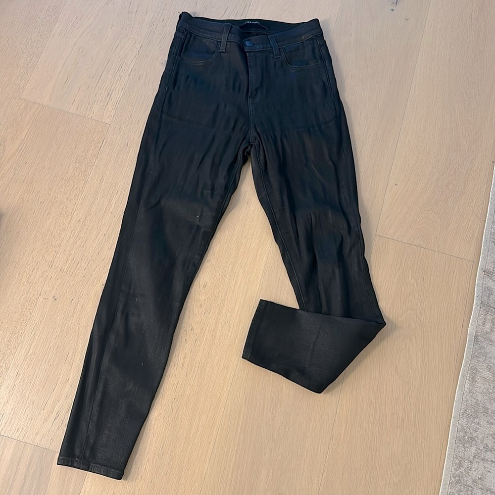 J Brand Wax Coated Black Jeans size 25